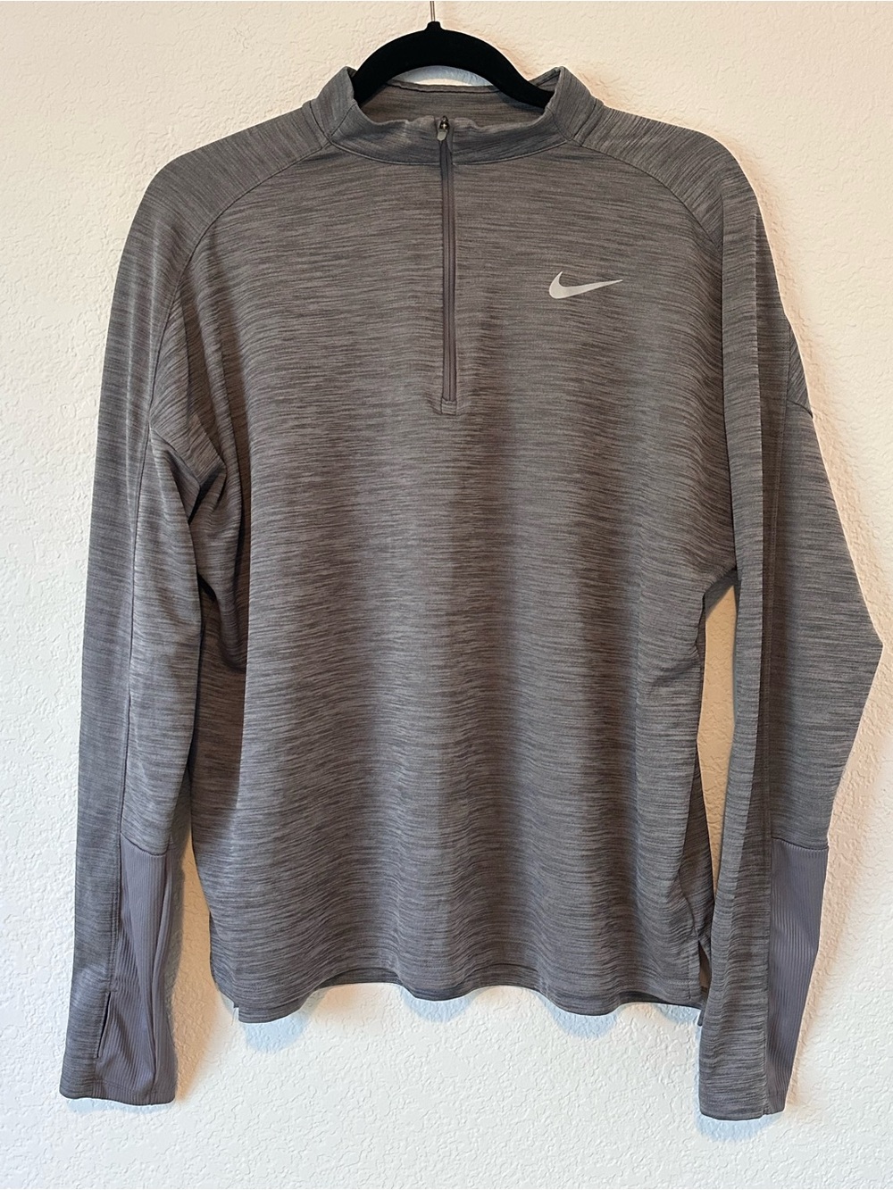 Nike Heather Grey Quarter-Zip Athletic Top